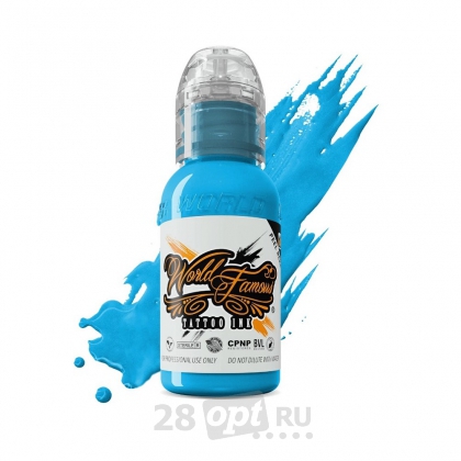 Краска для художественной татуировки World Famous Tattoo Ink, Rainbow Blue, 30 мл 