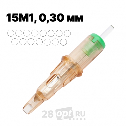 Картриджи для художественной татуировки EZ Revolution C1205M1C-2 Round Magnum 5, 0,35 мм, коробка 20 шт.