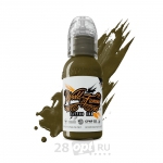 Уцененный товар Краска для художественной татуировки World Famous Tattoo Ink, Army Green, 30 мл