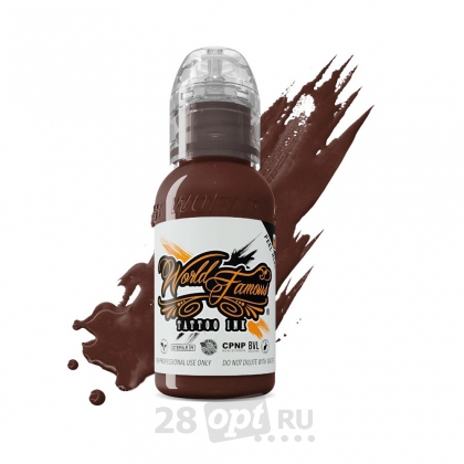 Краска для художественной татуировки World Famous Tattoo Ink, Bark Brown, 30 мл