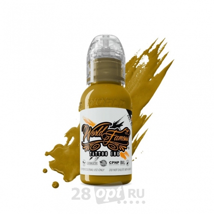 Краска для художественной татуировки World Famous Tattoo Ink by Pony Lawson, Antique Gold, 30 мл