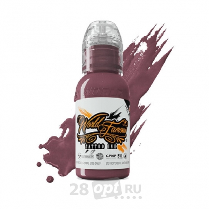 Краска для художественной татуировки World Famous Tattoo Ink by Sandra Daukshta, Fallen Rose Pink, 30 мл
