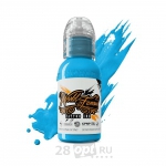 Краска для художественной татуировки World Famous Tattoo Ink, Rainbow Blue, 30 мл