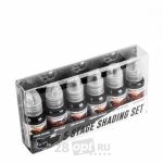 Уцененный товар, Сет красок для художественной татуировки World Famous Tattoo Ink, Five-Stage Shading Set, 5 цветов, 30 мл