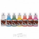 Сет красок для художественной татуировки World Famous Ink, Colors Simple Set, 15 мл