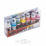 Сет красок для художественной татуировки World Famous Ink, Colors Simple Set, 15 мл