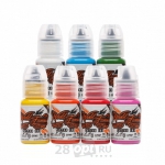 Сет красок для художественной татуировки World Famous Ink, Colors Simple Set, 15 мл